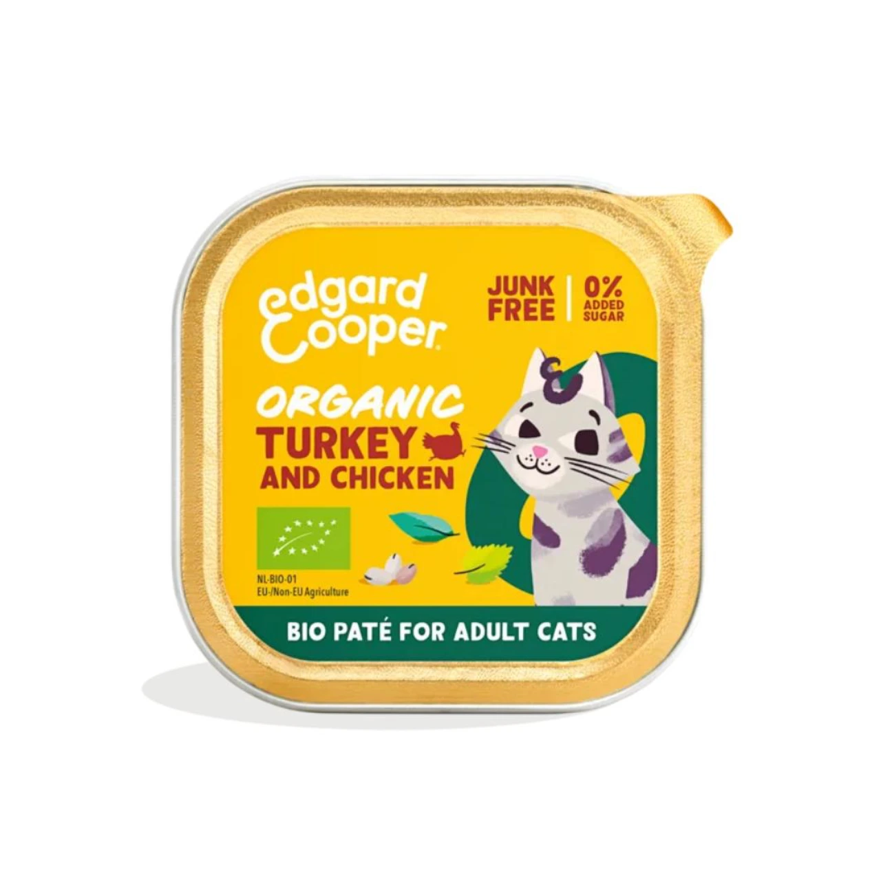 Edgard & Cooper økologisk pate til kat kalkun 85 g